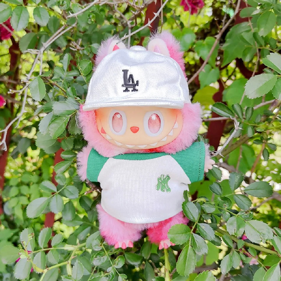 Hot Labubu Doll Clothes17Cm Labubu Clothes Sitting Party Number 17 Baseball Clothes Children'S Clothes Diy Doll Accessories Gift