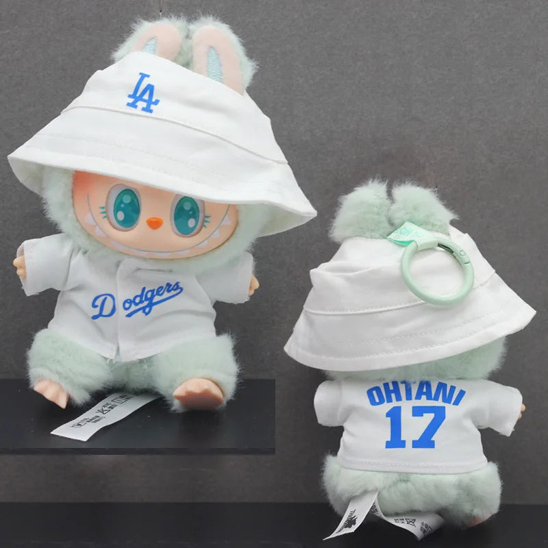 Labubu Doll Clothes 15/17Cm Labubu Clothes Sitting Party Number 17 Baseball Clothes Children'S Clothes Diy Doll Accessories Gift