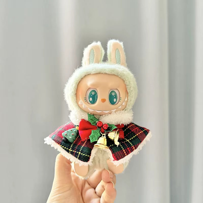 17Cm Cute Mini Plush Doll'S Clothes Outfit Accessories for Korea Kpop Exo Labubu Idol Dolls Bear Jumpsuit Clothing DIY Kids Gift