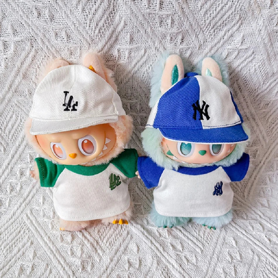 Hot Labubu Doll Clothes17Cm Labubu Clothes Sitting Party Number 17 Baseball Clothes Children'S Clothes Diy Doll Accessories Gift