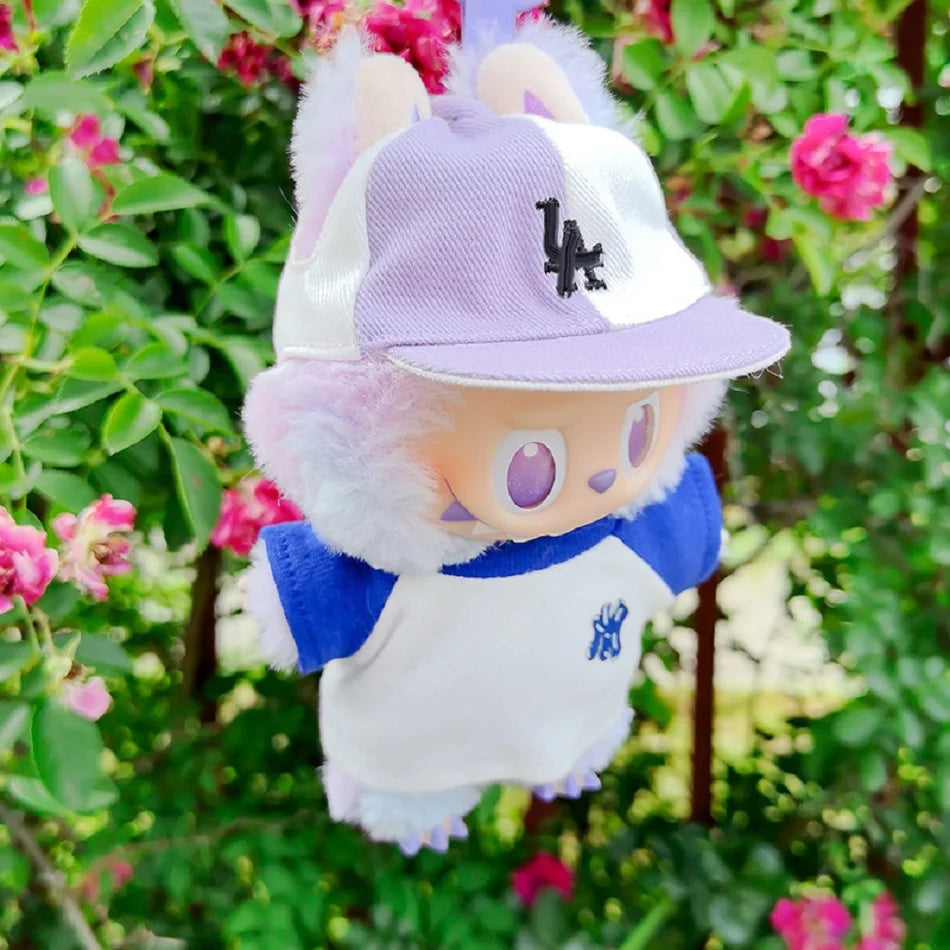 Hot Labubu Doll Clothes17Cm Labubu Clothes Sitting Party Number 17 Baseball Clothes Children'S Clothes Diy Doll Accessories Gift