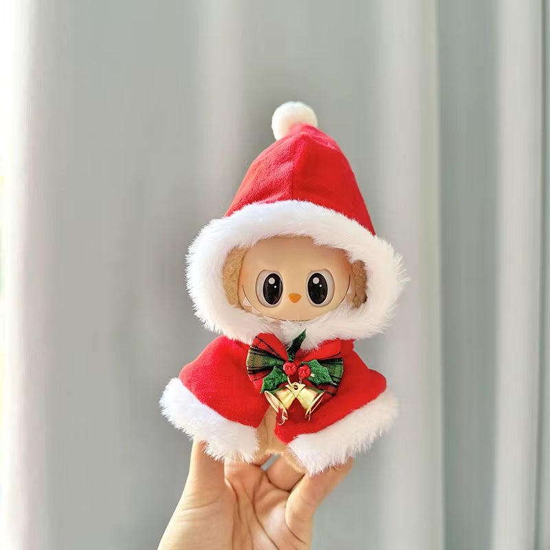 17Cm Cute Mini Plush Doll'S Clothes Outfit Accessories for Korea Kpop Exo Labubu Idol Dolls Bear Jumpsuit Clothing DIY Kids Gift